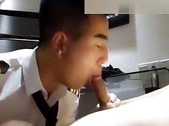 asian moneyboy blowjob in uniform-Gay90.xyz