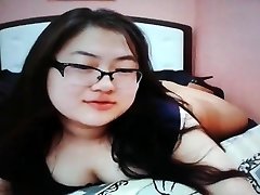 Cute corpulent asian legal age teenager on cam