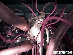 Asian 3d hotty acquires tentacle fucked