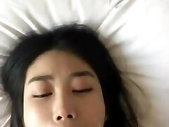 Adorable little Asian Girl gets a Facial after BJ
