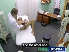 FakeHospital Hot gal with big tits gets doctors treatment before learning she can bust