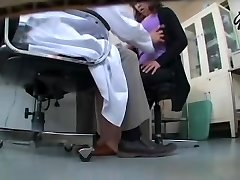 Cute Japanese bitch got her slit fucked at a health center
