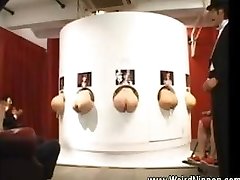 Chinese butts stuffing out of gloryholes