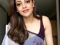 Kajal Aggarwal Showing Underarms and Udders in Sleeveless Saree