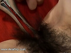 Deep assfuck sex with hairy chinese babe