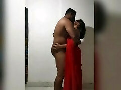 Sri Lankan wife porked in hot red saree Piyumi Hansamali
