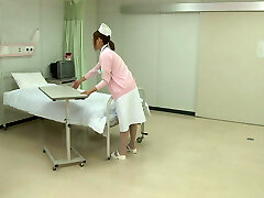Steamy Japanese Nurse gets pounded at hospital bed by a horny patient!