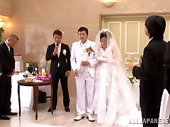 Japanese bride gets torn up by a few men after the ceremony