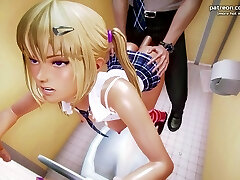 Waifu Academy - Little 18yo Teenage School Girl Was Very Naughty So She Gets Punished With Some Good Anal Romping - #4