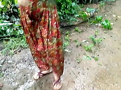 Sister Outdoor Pissing and getting Fucked In the Farm Shower by Daddy