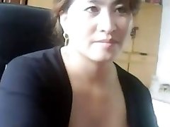 Asian milf plays and gets caught