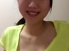 Asian school girl periscope downblouse boobs