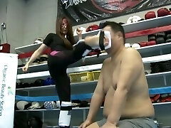 Japanese dominatrix Kaede kickboxing domination part 2