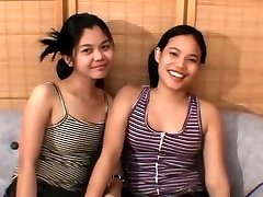 2 Asian teens and a lucky cock