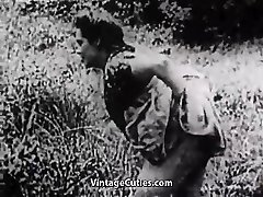 Stiff Sex in Green Meadow (1930s Vintage)