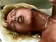 Classic facial german blonde gets the cum in her eye