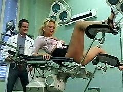 Beautiful blonde pulverized by the family doctor's big cock