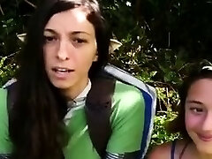 Amateur brunette teenage flashing hot boobies for money outdoor