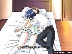 Anime Porn teen gets tittyfucked and pussy pumped