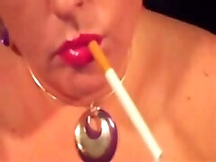 Red-hot BBW Solo Smoking and Dangling III