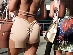 Sexy Ebony Slut Showing Ass Camel-toe And Her stellar Little Tittys