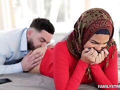 Torrid AF hijab female with big booty Maya Farrell is fucked from behind