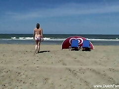 Obese Dutch Fucked On The Beach