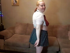 MILF in naughty School uniform