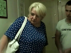 Picked up blonde grandma gets humped from behind