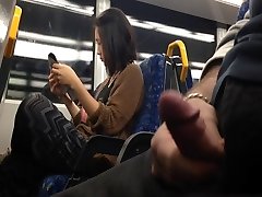 Flash Asian Chick on Train