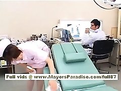Akiho Yoshizawa Sexy Asian nurse enjoys teasing the doc