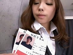 Office teen Aiko Hirose trim fuckbox creamed 