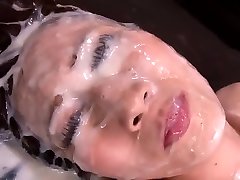 Asian Nymph - Huge Amount Of Cum On Her Face