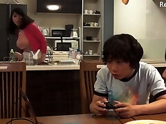 Japanese mother is treated sexually by both her son's buddy