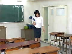 Japanese busty professor gets fucked by a horny student