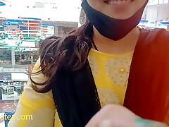 Messy Telugu audio of steamy Sangeeta's second  visit to mall's washroom,  this time for shaving her twat