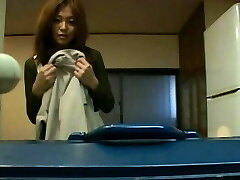 Late night video of naughty Japanese Milf Karen Hayashi giving head
