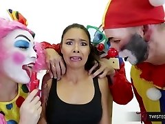 TwistedVisual.Com - Japanese Milf Gangbanged and Double Penetrated by Clowns