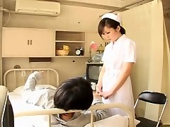 Innocent looking Japanese insatiable nurse pounded hard