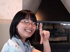 Asian Glasses Girl Oral Pleasure
