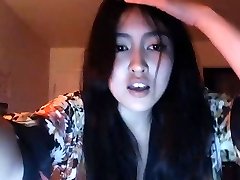 asian showing off her body on cam
