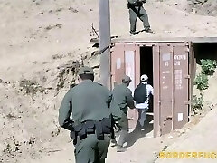 Cute teen bj's and gets pounded by border patrol