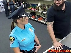Real pawnshop fuck-a-thon with bigass cop in uniform