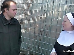 German Young Boy seduce Granny Nun to Screw Him