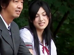 Finest Japanese chick Saori Hara in Amazing College/Gakuseifuku, Outdoor JAV scene