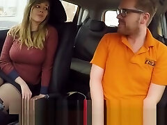 Bootylicious UK skank Madison Stuart banged at driving school car