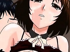 Hentai maid tit fucks and humps her master