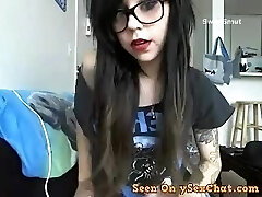 Hipster Dark Haired Webcam Masturbatin