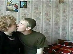 Russian granny plumbed by young boy
