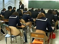 Public fuck-fest with hot Asian schoolgirls during an exam